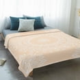 thumbnail image 4 of Beige Boho Blanket Soft Cozy Warm Throw Blanket for Couch, Plush Fuzzy Flannel Fleece Blankets for Sofa, Farmhouse Middle Century Abstract Geometric Bed Blankets Lightweight Gifts for Women, 50"x60", 4 of 9