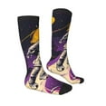 thumbnail image 3 of Haiem Astronaut Floating purple Space Socks, Funny Novelty Crazy Design Cotton Socks Sports Socks Knee High Socks For Men, Women,1Pairs - Gift For Working Friends, 3 of 8
