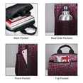 thumbnail image 3 of Honeii Pink Glitter Sparkles A Print Lightweight Backpacks,Carry on Backpack,Durable Backpack for School, Work & Travel, 3 of 7