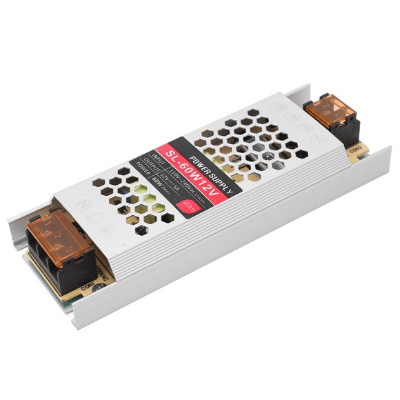 LED Power Supply Ultra Thin Strip Type Aluminum Alloy Housing Power Supply Transformer 12V 5A 60W