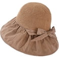 thumbnail image 4 of CoCopeaunts Wide Brim Bucket Hat for Women Spring Summer Leisure Sunscreen Fisherman Hat Ladies Outdoor Anti-UV Straw Hat Top, 4 of 8