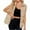 Khaki, variant on JGGSPWM Puffer Vest for Women's Outerwear Puffy Oversized Sleeveless Zip Up Padded Stand Collar Jacket Coat with Pockets Black S