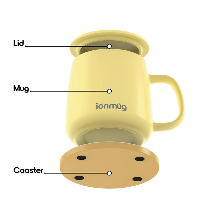 ionMug and Charging Coaster – 12.8oz Heated Ceramic Coffee Mug with Wireless  Charging Coaster 