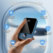 Magnetic Wireless Portable Charger, 10000mAh Power Bank with PD20w Fast Charging, USB C in&Out Battery Pack, Compatible with Mag-Safe for iPhone 17/16/15/14/13 Series, Samsung, Android, and More