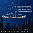 thumbnail image 2 of Gem Stone King 2.19 Ct Ecstasy Mystic Topaz Red Garnet 925 Silver and 10K Yellow Gold Lab Grown Diamond Infinity Bracelet for Women Mother's Mom Wife Her, Fully Adjustable up to 7.5 inch), 2 of 6