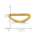 thumbnail image 2 of 2.25mm 925 Sterling Silver Textured Patterned Stackable Polished Gold PlatedWave Ring Size 10 Stackable Ring for Women, 2 of 2