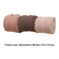 thumbnail image 2 of 3 Roll Chiffon Silk Ribbon Frayed Edge Ribbon Diy Gift Tassel Ribbon Holiday Party Supplies (Coffee), 2 of 6
