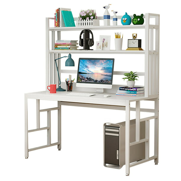 Simpleness Home Student Desk Computer, Computer Desk And Bookcase Combination