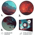 thumbnail image 3 of Designart "Celestial Planet in the Cosmos II" City Futuristis Metal Wall Art Prints, 3 of 5