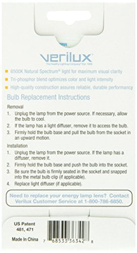 Genuine Verilux Cfml27vlx Natural Spectrum Bulb 1715 Lumens 6500k for sale online 