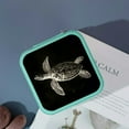thumbnail image 4 of Autua Turtle Theme Jewelry Box Organizer Travel Case with Necklace Hooks, Compact Size for Rings, Earrings, and More Green, 4 of 5