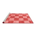 thumbnail image 2 of Ahgly Company Machine Washable Indoor Square Checkered Red Modern Area Rugs, 6' Square, 2 of 4