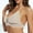 Beige, variant on Miqool Women's Crochet Knit Triangle Bikini Top Tie Back Halter String Bathing Suits Tops Swimsuit Summer Beachwear