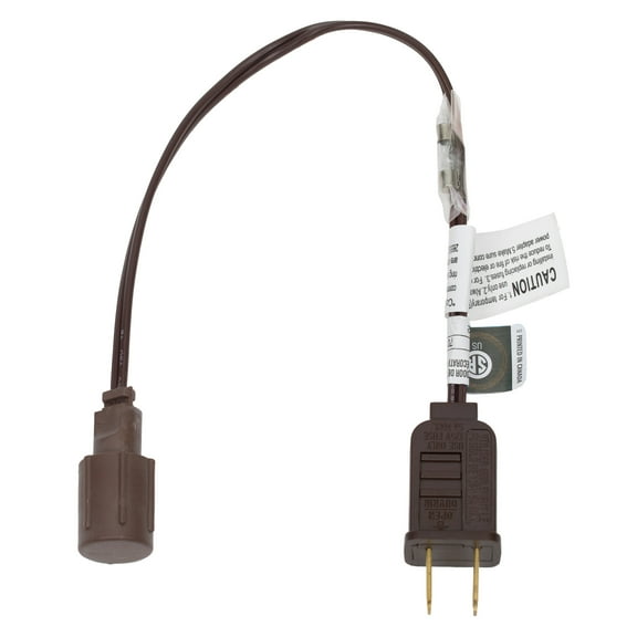 Vickerman 12" Lead Coaxial Power Cord for X6B6601PBG 50Lt Coaxal LED Set. Brown Wire, CSA/us Listed, 6/bag