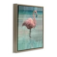 thumbnail image 3 of Stupell Industries Layered Flamingo Bird Portrait Animals & Insects Painting Brown Floater Framed Canvas Art Print Wall Art, 18 x 18, 3 of 9