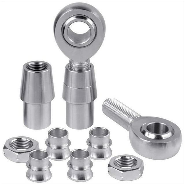 Heim Joints 2Ensemble Kit d'Extrémité de Tige de Joint Auto-Lubrifiant Filetage Droit et Gauche, 2 x Ensemble de Joints de Direction