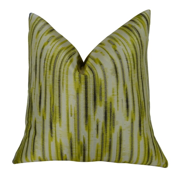 Plutus Pinceaux Handmade Throw Pillow, (12" x 20")