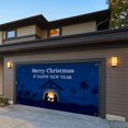 thumbnail image 4 of Banderín Navideño Para Puerta De Garaje Exterior De 7 X 8 Pies Noche Santa Rojo Azul Noche De La Natividad Gran Decoración Navideña Funda De Poliéster Para Fiestas Decoración Navideña Para Puertas S, 4 of 4