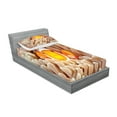 thumbnail image 2 of Ambesonne Ocean Fitted Sheet & Pillow Sham Set, Bali Indonesia Fishes, Twinxl, Beige Orange, 2 of 2