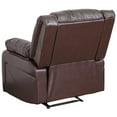 thumbnail image 3 of Pemberly Row Contemporary Leather Recliner with Pillow Back in Brown, 3 of 4