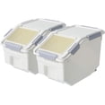 thumbnail image 6 of 2 Pack Airtight Flour Storage Container With Scoop,Dry Food, Sugar, Baking Supplies,Rice Container Set -BPA Free- Pet Food Storage Container,Dog Cat Birds Food Bin(50LB), 6 of 11