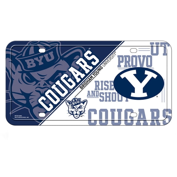 Brigham Young Cougars Metal License Plate