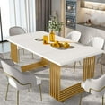 thumbnail image 2 of Table à Manger Moderne pour 6-8 Personnes, Table de Cuisine Blanche de 70,8 Pouces, 2 of 5