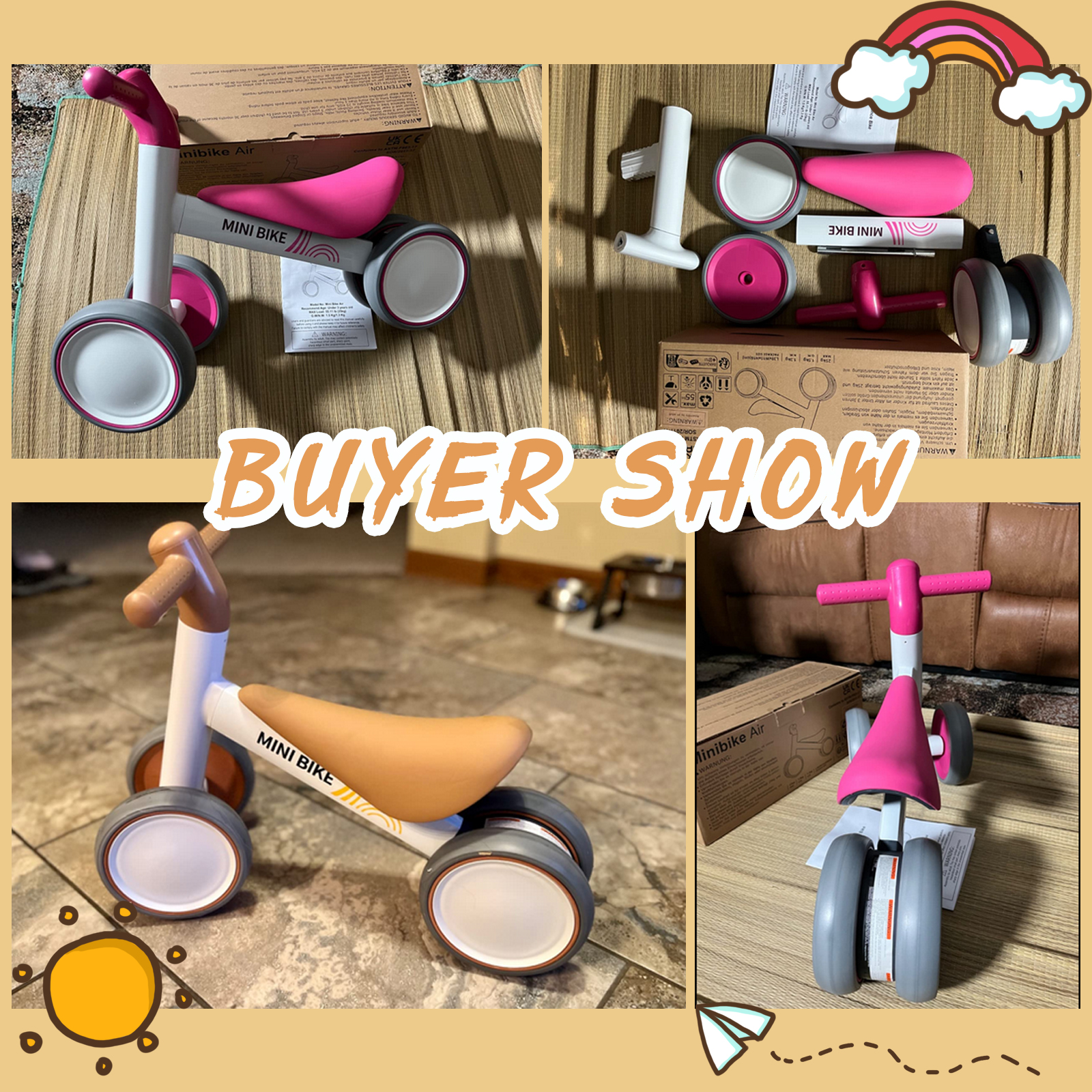 Korimefa Baby Balance Bike, White photo 2