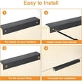 thumbnail image 5 of Finger Edge Pull, 8pcs Concealed Handle Modern Style Drawer Handle,Aluminum Alloy Invisible Handle Wardrobe Handle for Cabinet Hardware Drawer(Black,150mm), 5 of 5
