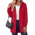 thumbnail image 2 of MOSHU Plus Size Women Zip Up Hoodies Long Sleeve Cotton Fleece Sweatshirts for Women Casual Hooded Jackets Fall Tops with Pockets, 2 of 10