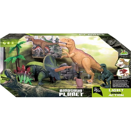 UPC: 0731642717321 | Contixo DB3 Dinosaur Family suite 4 dinosaurs  Green Velociraptor remote control dinosaur toy
