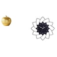 thumbnail image 1 of Adorno De Escultura De Fruta De Resina Y Reloj De Pared De Flores Acrílicas, Arte Moderno Para Dormitorio, Comedor, Oficina, Mesa, Estantería, Cafetería, Decoración, 1 of 8
