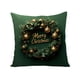 thumbnail image 2 of Funda de Cojín Navideña | Funda de Cojín Decorativa de Poliéster Verde para Sofá (45 X 45 Cm) | Decoración Navideña para Sala de Estar U Oficina, 2 of 6