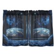 thumbnail image 7 of Yayeee Kitchen Curtains Tier Pair Light Filtering 27"x36" Rod Pocket Short Cafe Window Panel, Window Earth, 7 of 7