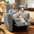 thumbnail image 2 of HOMCOM Fauteuil Inclinable Électrique, Fauteuil Inclinable Rembourré avec Ports USB, Gris, 2 of 10