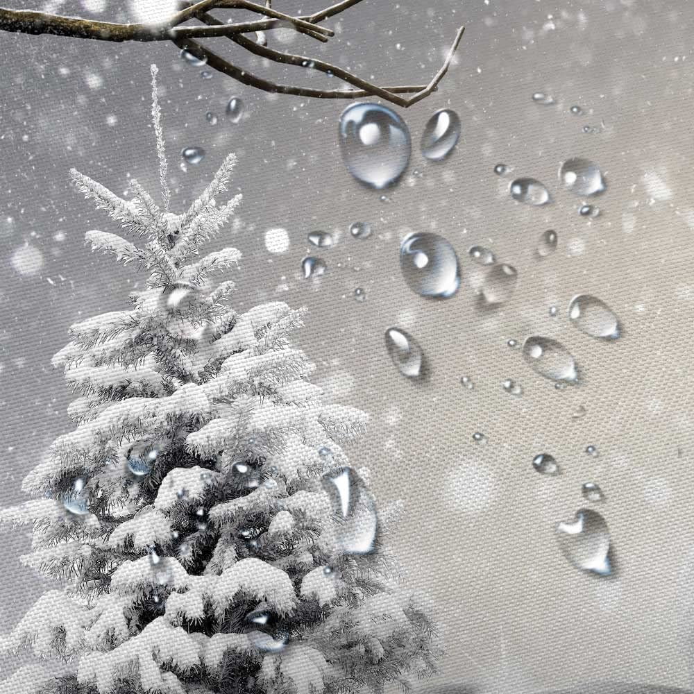 Newhomestyle Snowman Shower Curtain, Grey Winter Snowflake Holiday Xmas Fabric Shower Curtains Set for Bathroom, 72x72 inches