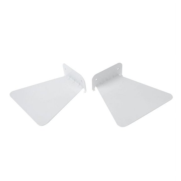 2pcs Modern Iron book shelf wall bookshelf for Floating Bookshelf(White)