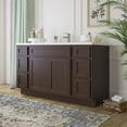 thumbnail image 2 of 60 in. W x 21 in. D x 32.5 in. H Bath Vanity Cabinet without Top in Brown, 2 of 5