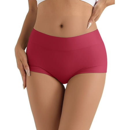 Womens Underwear Seamless plus Size Long Underwear Women Hiking Women Underwear High Waist Panties Full Coverage Briefs Soft Strech Breathable