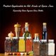 thumbnail image 5 of Juego de 24 tarros de almacenamiento con tapas de acero inoxidable, tarros de especias, latas de cristal, 5 of 5