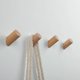 thumbnail image 1 of Perchero de madera 【Juego de 4】Eslinga natural montada en la pared para ropa, sombrero y bolso, perchas de almacenamiento, toalleros, decoración de dormitorio brillar Electrónica, 1 of 5