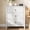 Dressers | White, variant on Mid-Century Modern Nightstand, 27.5" Wide Dresser with 3 Drawers, 150LB Strong Wood Bedside Table w/Metal Handle & Anti-Tip Kit, for Bedroom, Living Room, Apartment, Natural (1Pcs)
