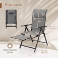 thumbnail image 3 of Gymax Chaises de Patio Pliantes Ensemble de 2 Chaises Longues avec Dossiers Réglables à 10 Niveaux, 3 of 9