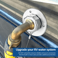thumbnail image 3 of All Metal RV Water Inlet, 3/4In GHT Water Inlet Hose Adapter, RV City Water Inlet with Check Valve, RV Water Replacement, 3 of 7