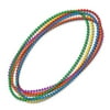 Set Of 12 7Mm Round Rainbow Mardi Gras Beads