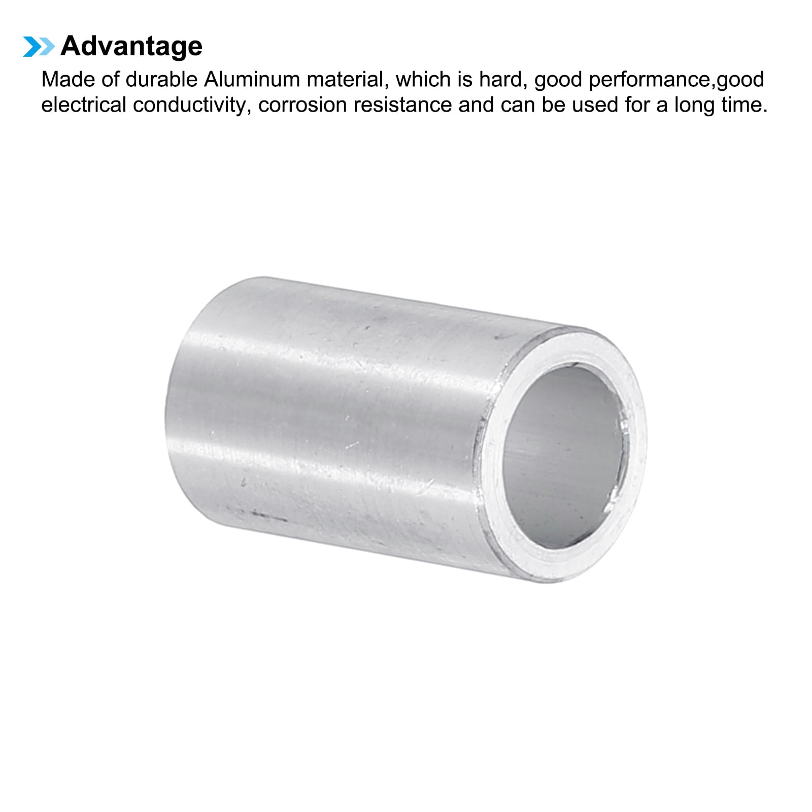M8 Aluminum Spacers, 12 Pcs Metal Spacers Aluminum 8.2mm ID x 12mm OD x 20mm L Aluminum Spacer Screw Standoff Round for 5/16 or M8 Screw Bolts