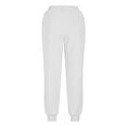thumbnail image 5 of Women 2 Piece Outfits Sweatsuit Hoodie Sweatshirt Jogger Sets Lounge Tracksuit Set 07-White S, 5 of 5