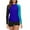 Blue, variant on FAIWAD Women 2 Piece Long Sleeve Swimsuits Quick Dry Lightweight Swim Tops with Boyshort Workout Athletic Bathing Suit