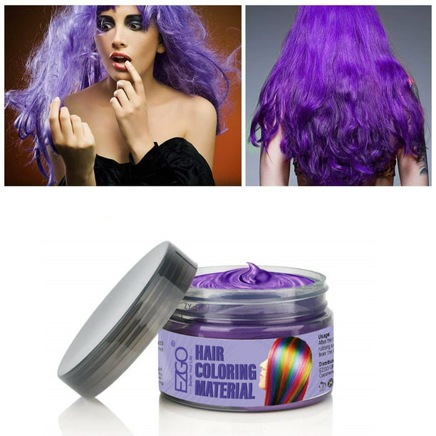 EZGO Hair Color Wax Instant Hair Wax Temporary Hair Color Hairstyle Cream  Purple 