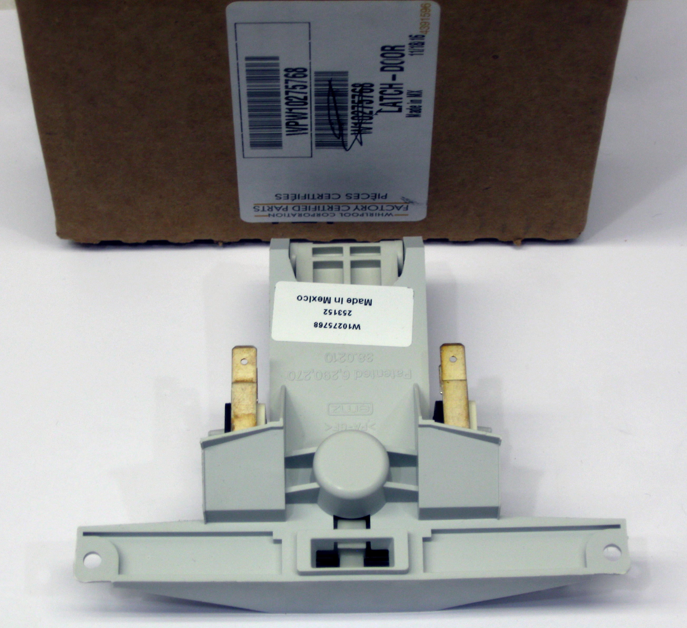 Whirlpool WPW10275768 Door Latch for Dishwasher (Without Handle) AP6018386 PS11751688